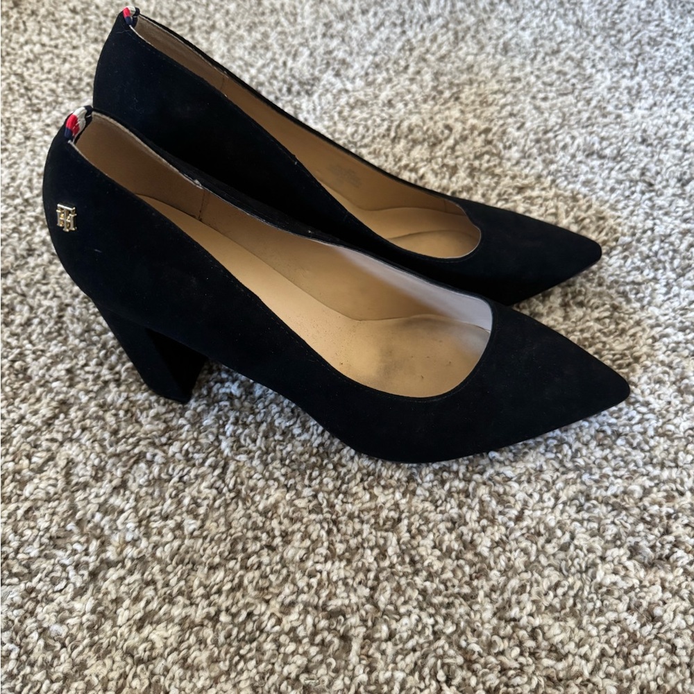 Tommy Hilfiger Black Suede Heels
